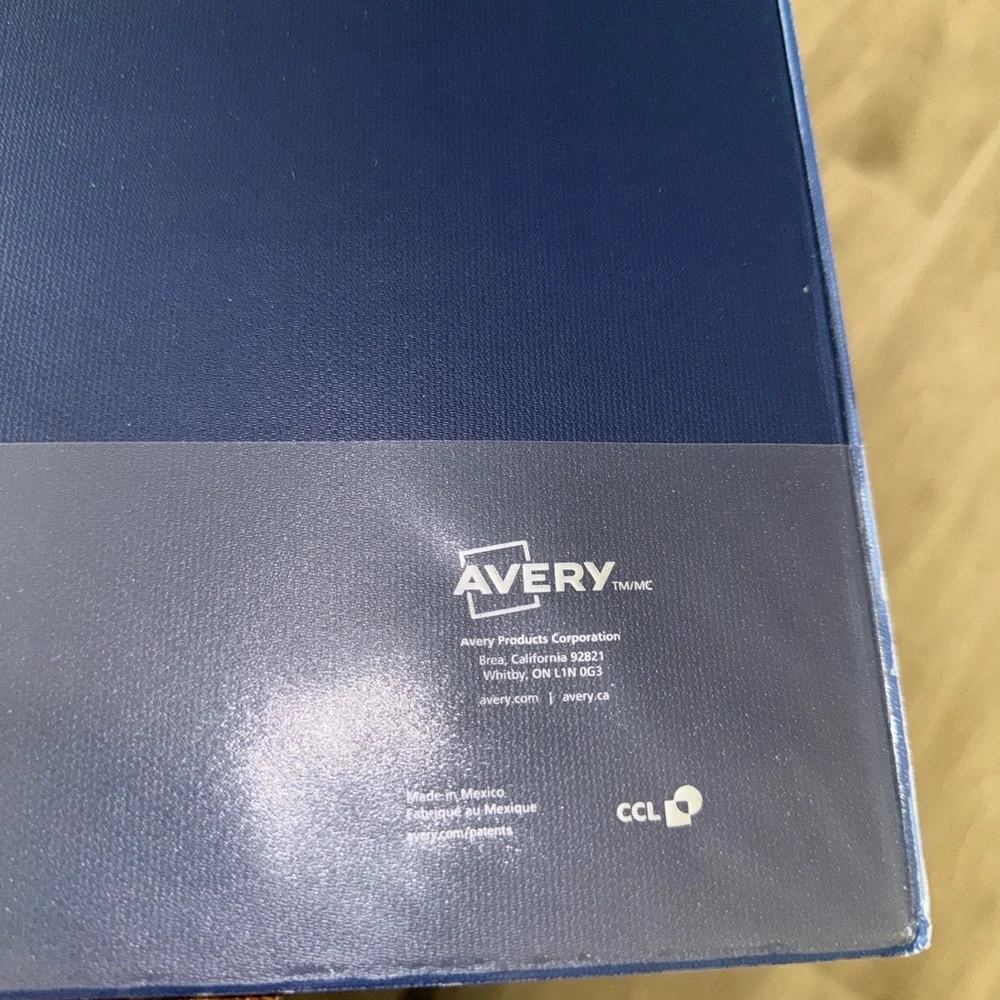 Avery Durable Clear Cover Binder - Navy